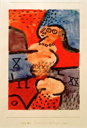 Paul Klee „Rekonstruction einer Tänzerin, ein Versuch“ 21 x 30 cm