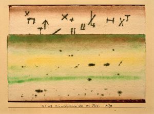 Paul Klee „Himmelszeichen über dem Feld“ 26 x 19 cm