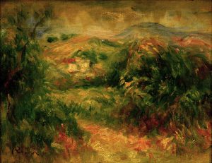 Auguste Renoir „Landschaft bei Cros-de-Cagnes“ 24 x 19 cm
