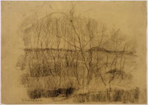 Piet Mondrian „Landschaft mit Bäumen“ 47 x 33 cm