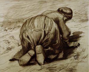 Vincent van Gogh “Kniende Baeuerin” 43 x 52 cm
