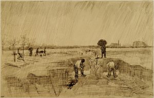 Vincent van Gogh “Friedhof im Regen” 23 x 27 cm