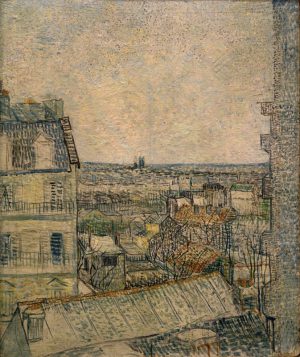 Vincent van Gogh “Blick aus dem Fenster der Wohnung in der Rue Lepic” 46 x 38,2 cm