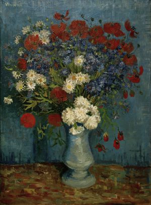 Vincent van Gogh “Stillleben: Vase mit Kornblumen und Mohnblumen” 80 x 67 cm