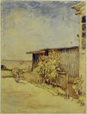 Vincent van Gogh “Schuppen mit Sonnenblumen” 31,6 x 24,1 cm