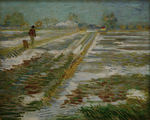 Vincent van Gogh “Landschaft mit Schnee” 38,2 x 46,2 cm