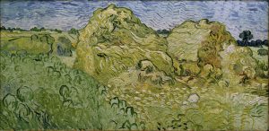 Vincent van Gogh “Feld mit Heuschobern”, 50 x 100 cm