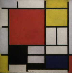 Piet Mondrian „Komposition mit großer roter Fläche“ 59 x 859 cm