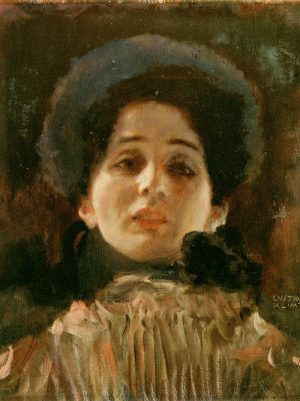 Gustav Klimt „Portrait en face“ 34 x 45 cm
