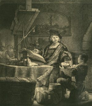 Rembrandt “Jan Uijtenbogaert genannt der Goldwäger“ 24.5 x 18.2 cm