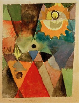 Paul Klee „Mit der Gaslampe (Stilleben mit der Gaslampe)“ 17 x 21 cm