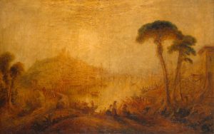 William Turner „Altertümliche Landschaft mit Gestalten“ 88 x 138 cm