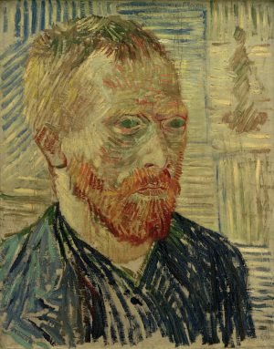 Vincent van Gogh “Selbstbildnis mit japanischem Holzschnitt” 43 x 34 cm