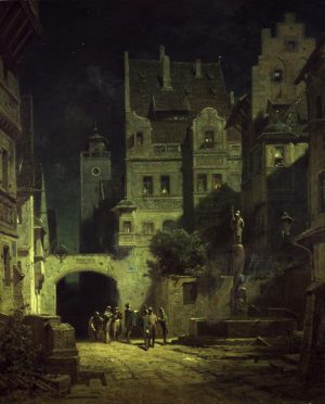 Spitzweg Carl „Ständchen im Mondschein“ 64 x 78 cm