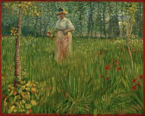 Vincent van Gogh “Frau in einem Garten” 48 x 60 cm