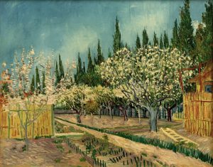 Vincent van Gogh “Blühender Obstgarten  64,9 x 81,2 cm