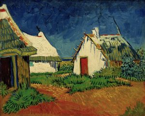 Vincent van Gogh “Drei weiße Huetten in Saintes-Maries”, 33,5 x 41,5 cm