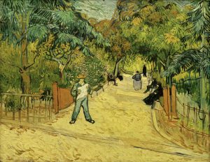 Vincent van Gogh “Eingang zum Park in Arles mit Spaziergaengern” 72,5 x 91 cm