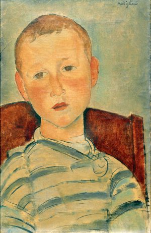 Amedeo Modigliani „Junge mit gestreiftem Pullover“ 30 x 45 cm