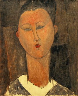 Amedeo Modigliani „Junge Frau mit weißem Kragen“ 38 x 46 cm
