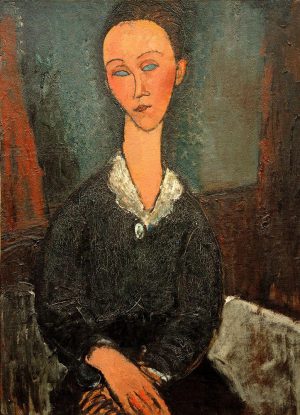 Amedeo Modigliani „Frau mit weißem Kragen (Lunia Czechowska)“ 60 x 81 cm