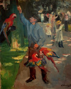 Max Liebermann „Papageienmann im Amsterdamer Zoo“ 70 x 84 cm