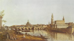 Canaletto “Elbufer zu Dresden” 70 x 39 cm