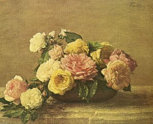 Henry Fantin-Latour „Rosen in einer Schale“ 50 x 40 cm