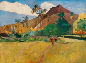 Paul Gauguin “Berge auf Tahiti” 75 x 55 cm