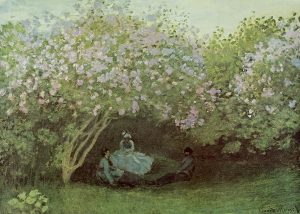 Claude Monet “Ruhe unter dem Fliederbusch” 70 x 50 cm