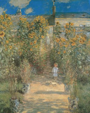 Claude Monet “Monets Garten in Vetheuil” 40 x 50 cm