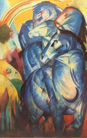 Franz Marc “Der Turm der blauen Pferde” 57 x 89 cm