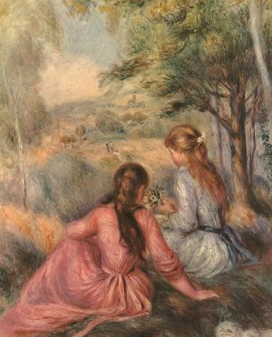 Auguste Renoir “Zwei Mädchen auf einer Wiese” 38 x 53 cm