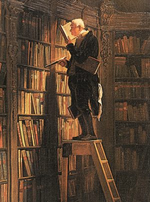 Carl Spitzweg “Der Bücherwurm” 30 x 40 cm