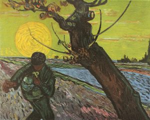 Vincent v. Gogh “Sämann bei untergehender Sonne” 40 x 32 cm