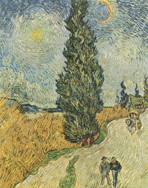 Vincent van Gogh “Der Weg der Zypressen” 40 x 50 cm