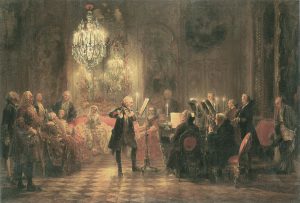 Adolph von Menzel “Das Flötenkonzert” 69 x 47 cm