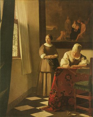 Jan Vermeer “Der Brief” 40 x 50 cm