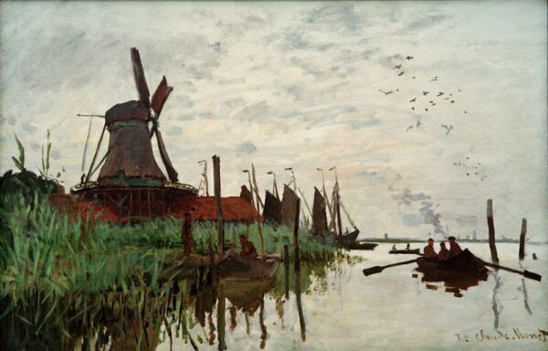 Claude Monet "Windmühle in Zaandam" 75 x 48 cm