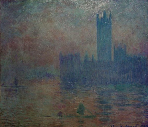 Claude Monet "Das Parlament Nebelstimmung" 92 x 81 cm