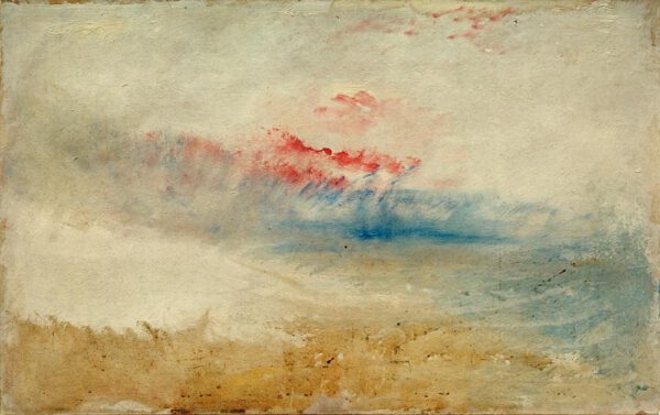 William Turner "Roter Himmel über einem Strand" 31 x 48 cm