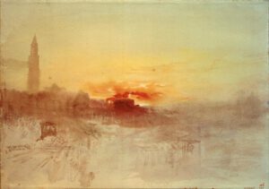 William Turner "Venedig, Bacino S. Marco Sonnenaufgang" 20 x 28 cm