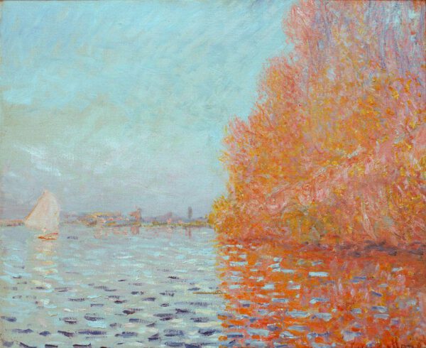 Claude Monet "Flußlandschaft im Herbst" 65 x 55 cm