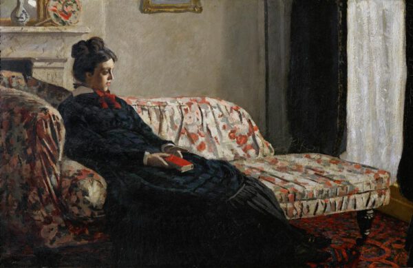 Claude Monet "Camille Monet die erste Frau des Künstlers-Meditation" 75 x 48 cm
