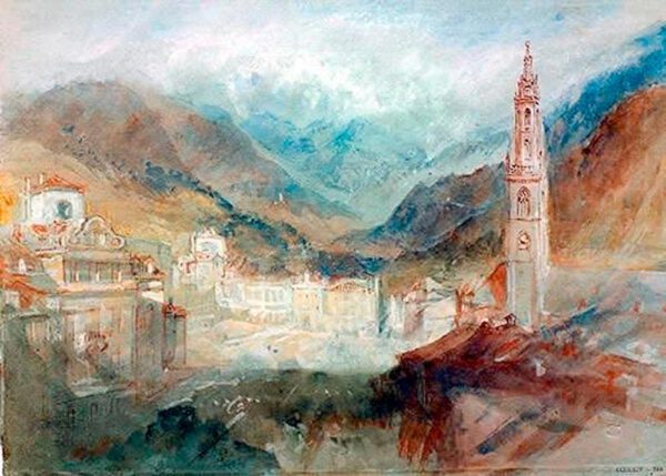 William Turner "Bozen und die Dolomiten" 20 x 28 cm