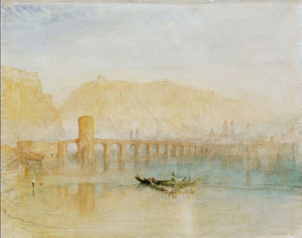 William Turner "Die Moselbrücke in Koblenz" 24 x 30 cm