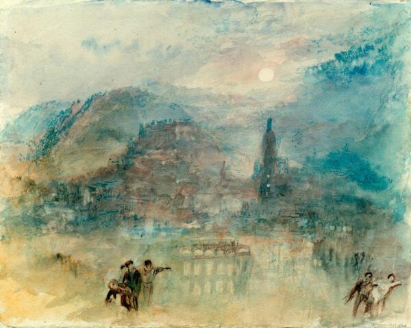 William Turner "Heidelberg, Mondlicht" 24 x 30 cm