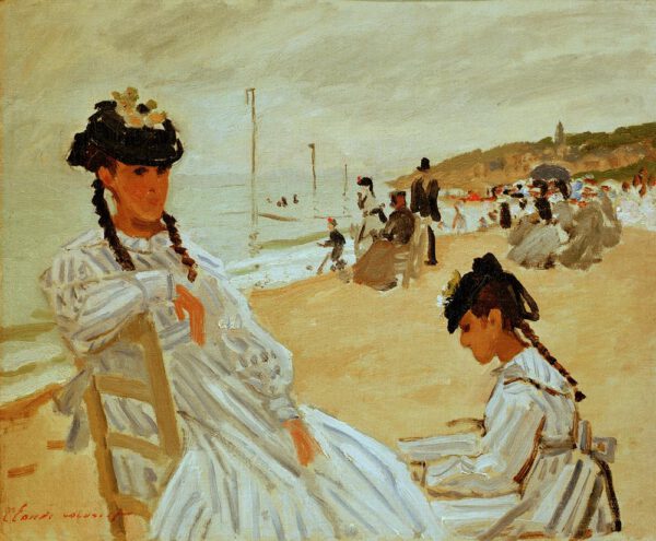 Claude Monet "Am Strand in Trouville" 46 x 38 cm