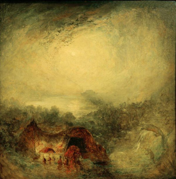William Turner "Der Abend der Sintflut" 76 x 76 cm