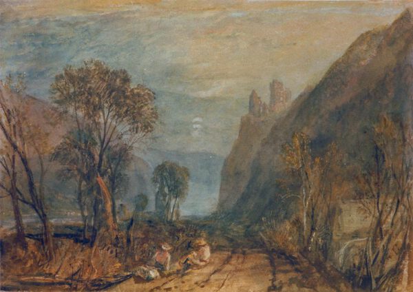 William Turner "Bautsburg am Rhein" 23 x 32 cm